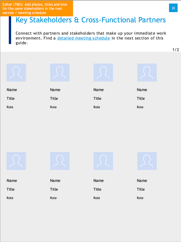Manual key stakeholders page