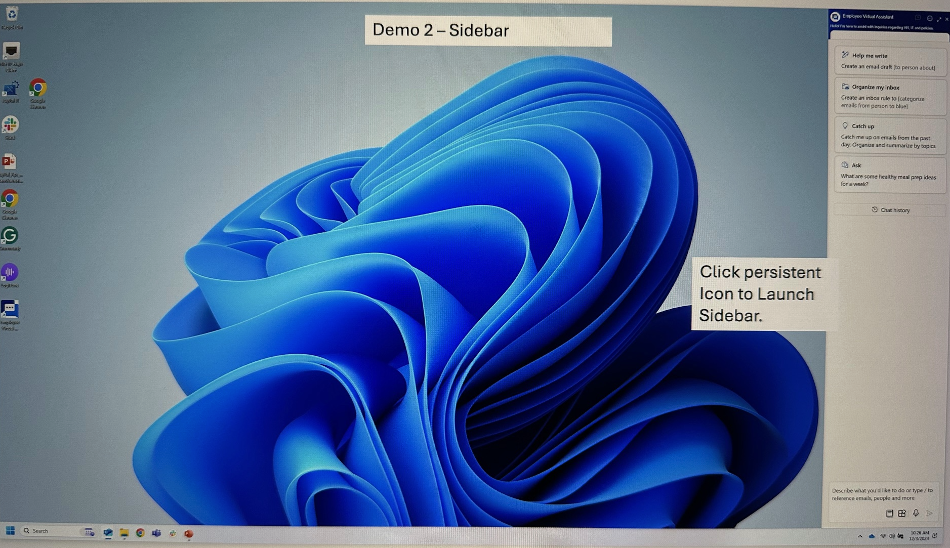 Demo 2 - Sidebar