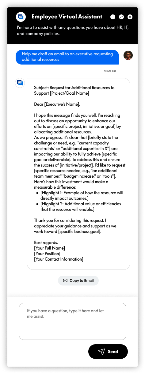 EVA Draft Email